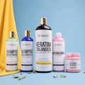 Kit Keratina Tailandesa Gold + Shampoo Limpieza Profunda + Shampoo Liso Perfecto + Neutralizador + Sellador de Keratina