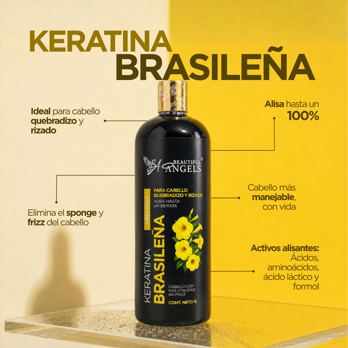 Keratina Brasileña Gold para Cabello Quebradizo – Beautiful Angels