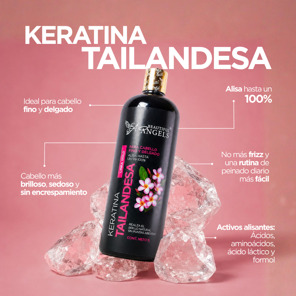Kit Básico de Keratina Tailandesa Gold para Cabello Fino y Delgado – Beautiful Angels
