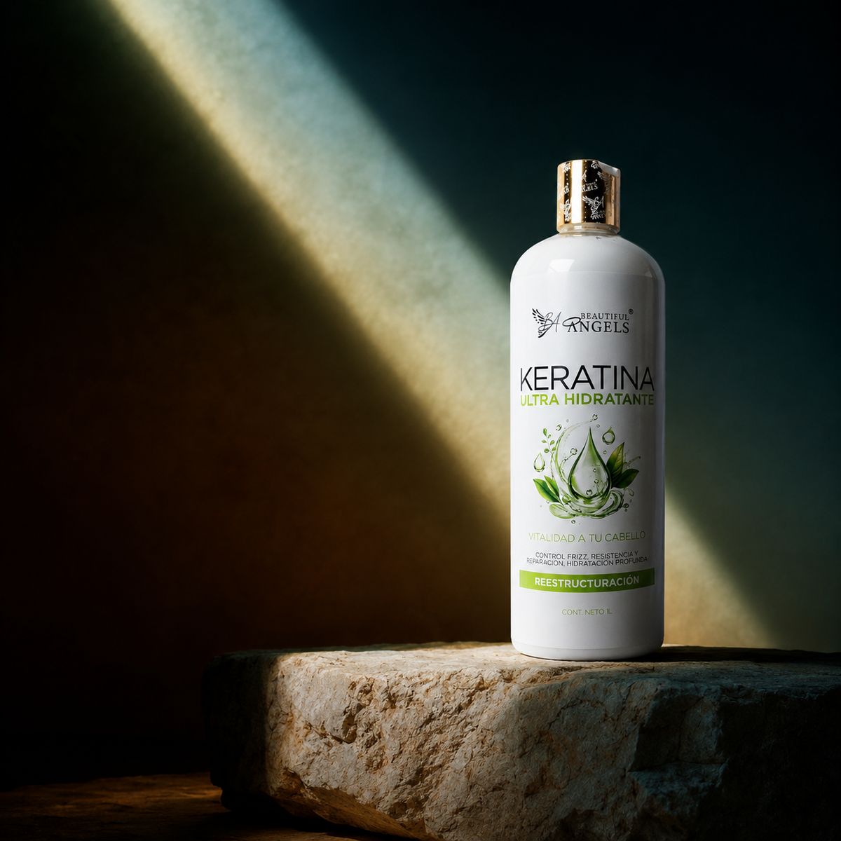 Keratina Ultra Hidratante Beautiful Angels:  Nutrición profunda para cabello extremadamente seco, con reparación desde el interior que combate el frizz y deja cada hebra sedosa y manejable.