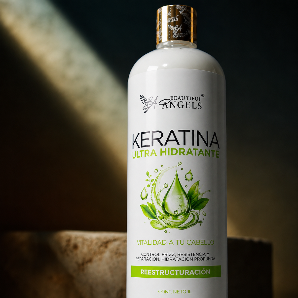 Keratina Ultra Hidratante Beautiful Angels:  Nutrición profunda para cabello extremadamente seco, con reparación desde el interior que combate el frizz y deja cada hebra sedosa y manejable.