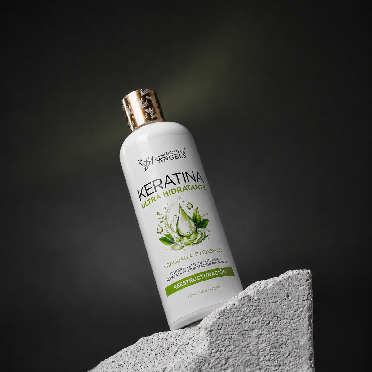 Keratina Ultra Hidratante Beautiful Angels:  Nutrición profunda para cabello extremadamente seco, con reparación desde el interior que combate el frizz y deja cada hebra sedosa y manejable.