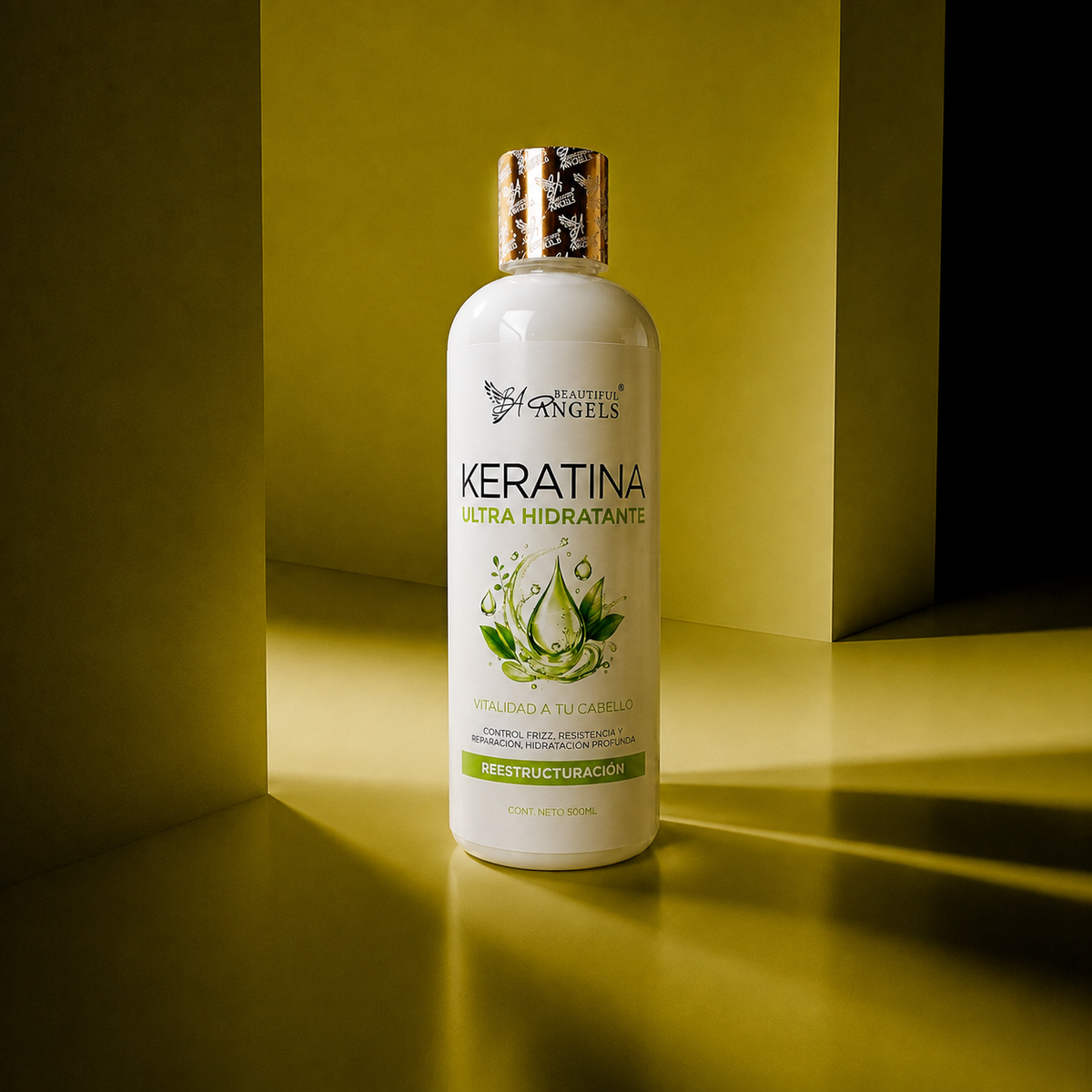 Keratina Ultra Hidratante Beautiful Angels:  Nutrición profunda para cabello extremadamente seco, con reparación desde el interior que combate el frizz y deja cada hebra sedosa y manejable.