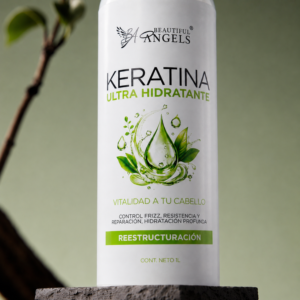 Keratina Ultra Hidratante Beautiful Angels:  Nutrición profunda para cabello extremadamente seco, con reparación desde el interior que combate el frizz y deja cada hebra sedosa y manejable.