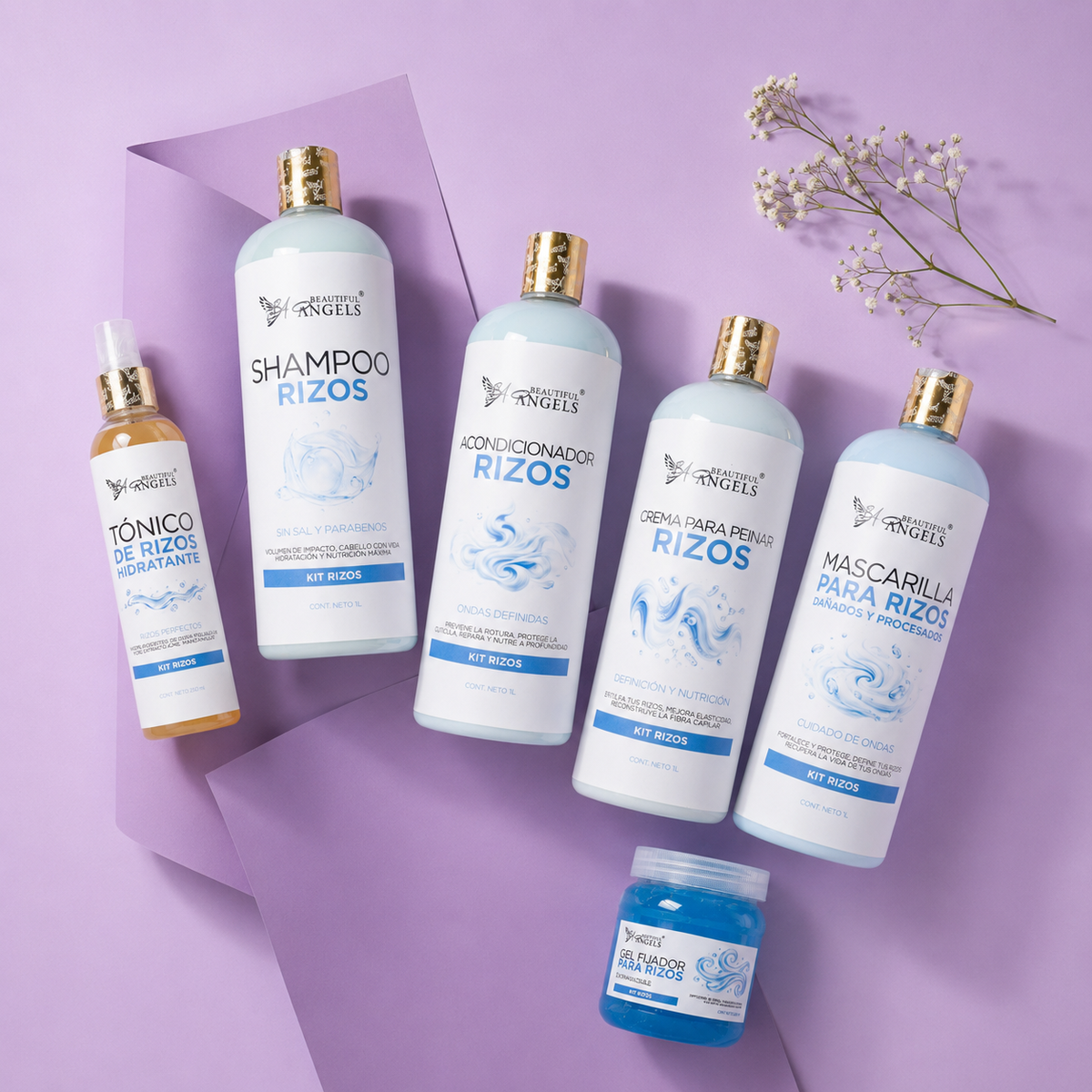 Kit Completo para Rizos Definidos, Hidratados y Llenos de Vida Litro