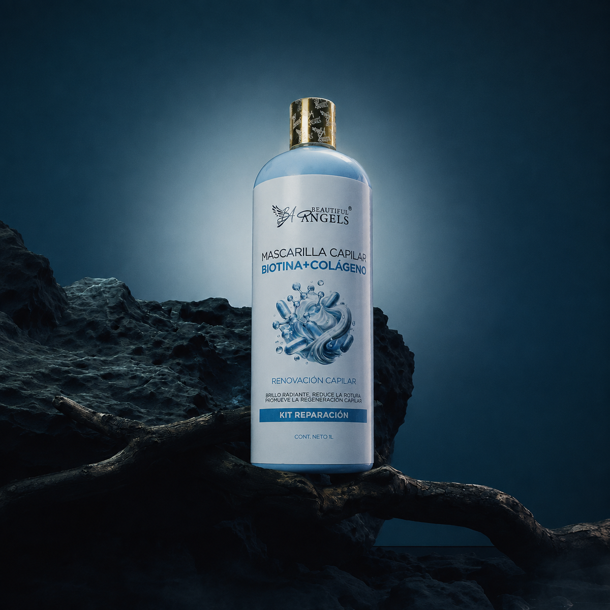 Mascarilla Capilar Biotina y Colágeno Beautiful Angels: Nutre Profundamente, Fortalece las Fibras desde la Raíz hasta las Puntas, Proporciona Elasticidad y Vitalidad y Reduce la Rotura y las Puntas Abiertas para un Cabello más Resistente y Duradero