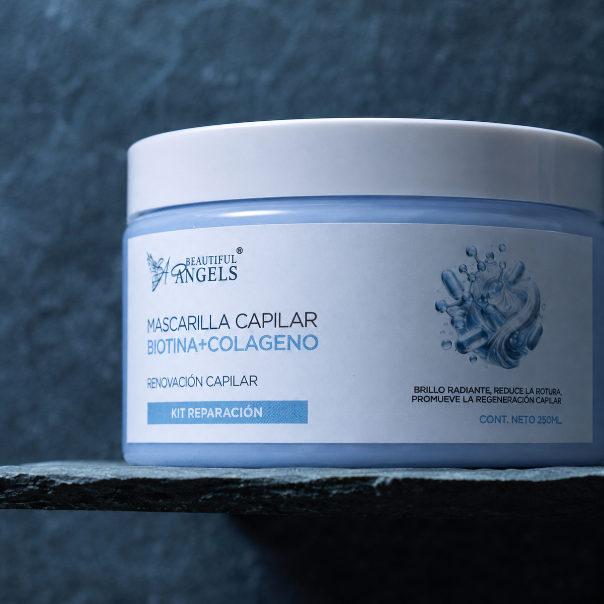 Mascarilla Capilar Biotina y Colágeno Beautiful Angels: Nutre Profundamente, Fortalece las Fibras desde la Raíz hasta las Puntas, Proporciona Elasticidad y Vitalidad y Reduce la Rotura y las Puntas Abiertas para un Cabello más Resistente y Duradero