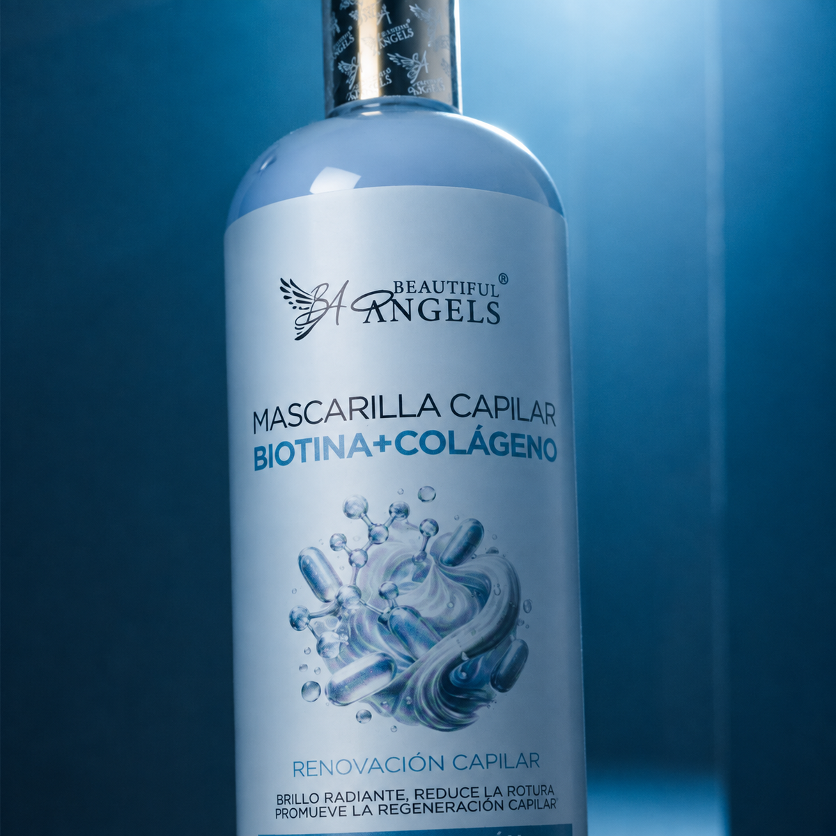 Mascarilla Capilar Biotina y Colágeno Beautiful Angels: Nutre Profundamente, Fortalece las Fibras desde la Raíz hasta las Puntas, Proporciona Elasticidad y Vitalidad y Reduce la Rotura y las Puntas Abiertas para un Cabello más Resistente y Duradero