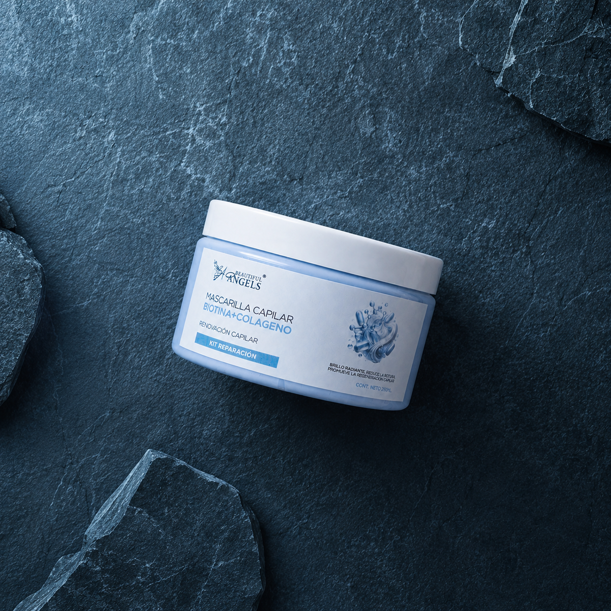 Mascarilla Capilar Biotina y Colágeno Beautiful Angels: Nutre Profundamente, Fortalece las Fibras desde la Raíz hasta las Puntas, Proporciona Elasticidad y Vitalidad y Reduce la Rotura y las Puntas Abiertas para un Cabello más Resistente y Duradero