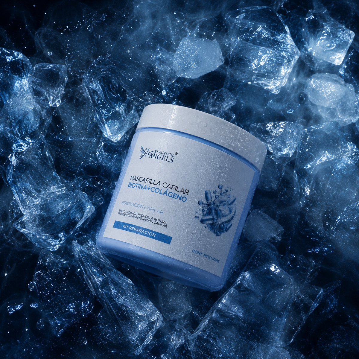 Mascarilla Capilar Biotina y Colágeno Beautiful Angels: Nutre Profundamente, Fortalece las Fibras desde la Raíz hasta las Puntas, Proporciona Elasticidad y Vitalidad y Reduce la Rotura y las Puntas Abiertas para un Cabello más Resistente y Duradero