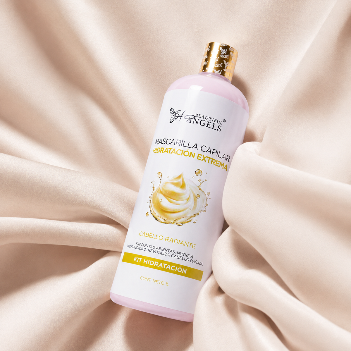 Mascarilla Capilar Hidratación Extrema Restaura Beautiful Angels: Fortalece y Nutre Cada Mechón, Combate la Sequedad y la Falta de Brillo