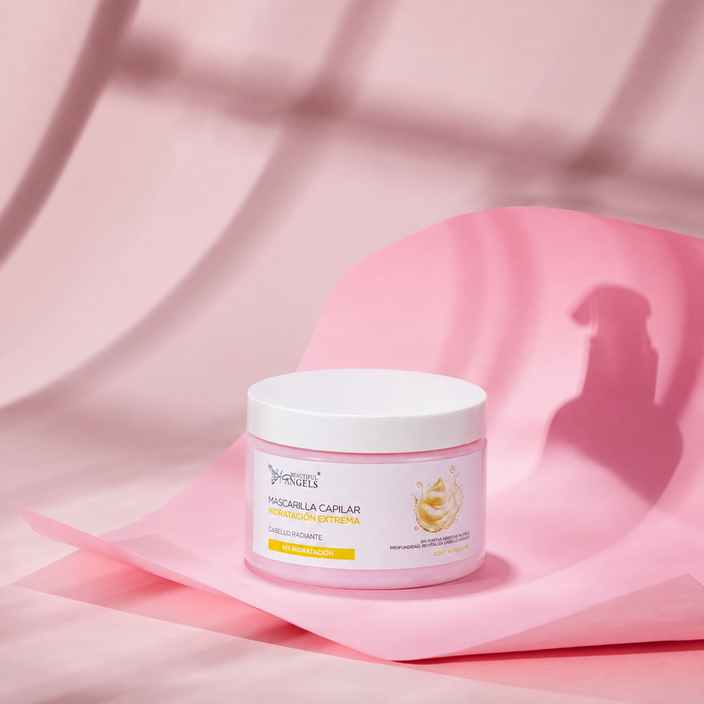 Mascarilla Capilar Hidratación Extrema Restaura Beautiful Angels: Fortalece y Nutre Cada Mechón, Combate la Sequedad y la Falta de Brillo