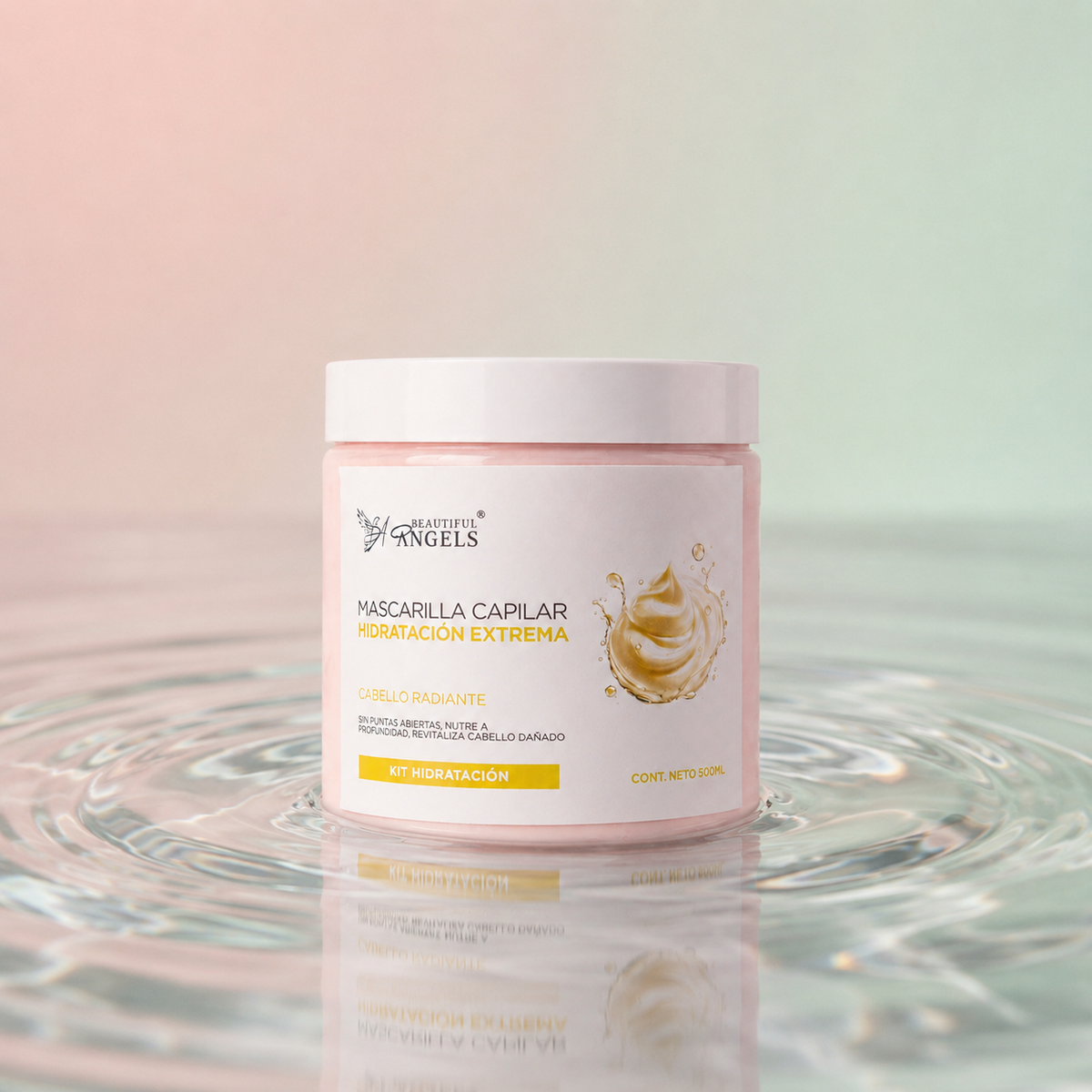 Mascarilla Capilar Hidratación Extrema Restaura Beautiful Angels: Fortalece y Nutre Cada Mechón, Combate la Sequedad y la Falta de Brillo