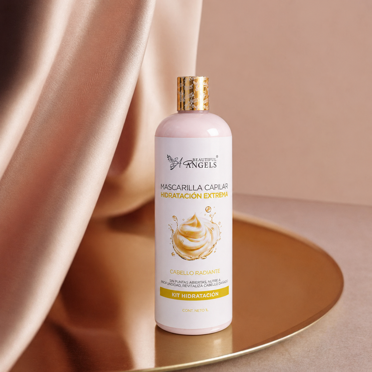 Mascarilla Capilar Hidratación Extrema Restaura Beautiful Angels: Fortalece y Nutre Cada Mechón, Combate la Sequedad y la Falta de Brillo