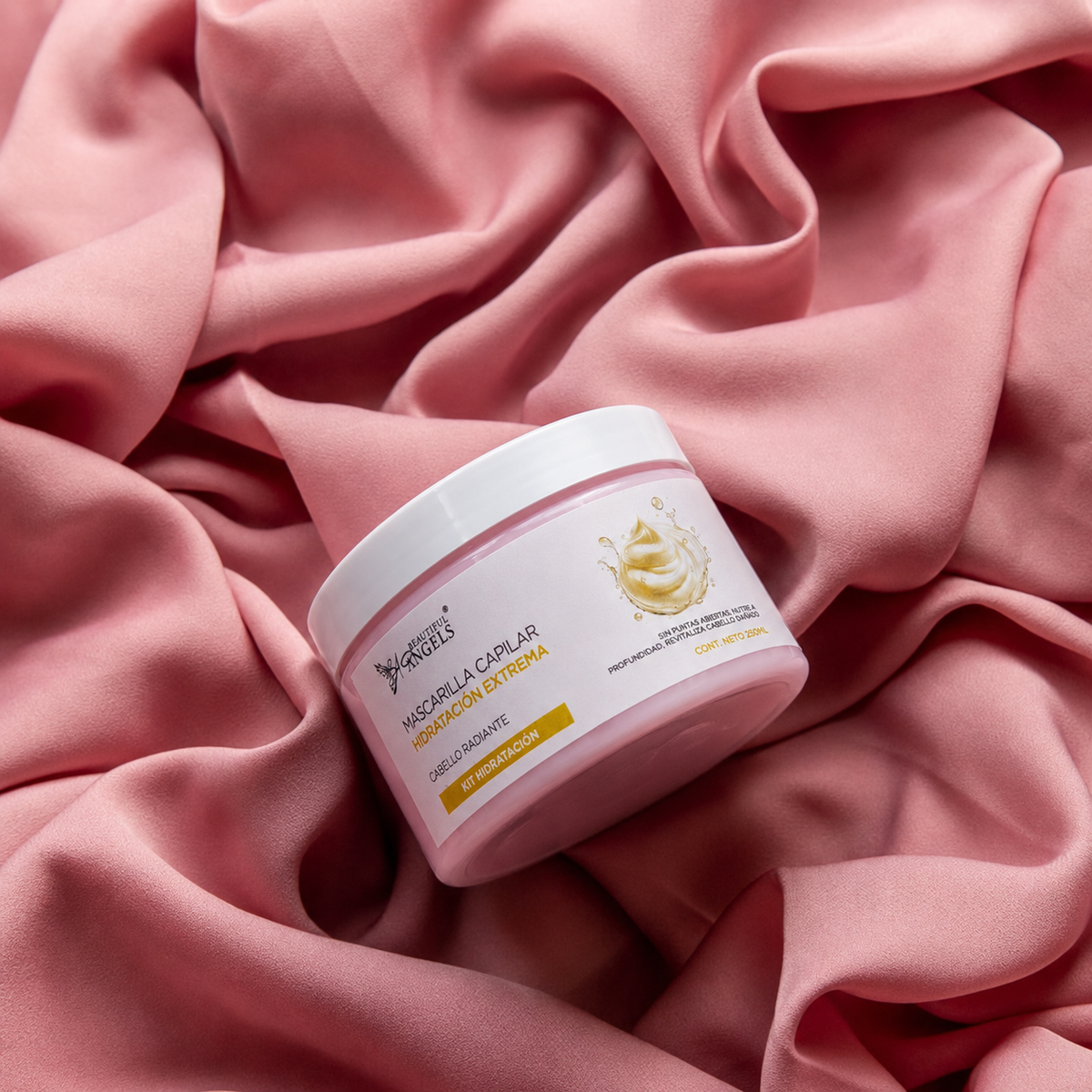 Mascarilla Capilar Hidratación Extrema Restaura Beautiful Angels: Fortalece y Nutre Cada Mechón, Combate la Sequedad y la Falta de Brillo