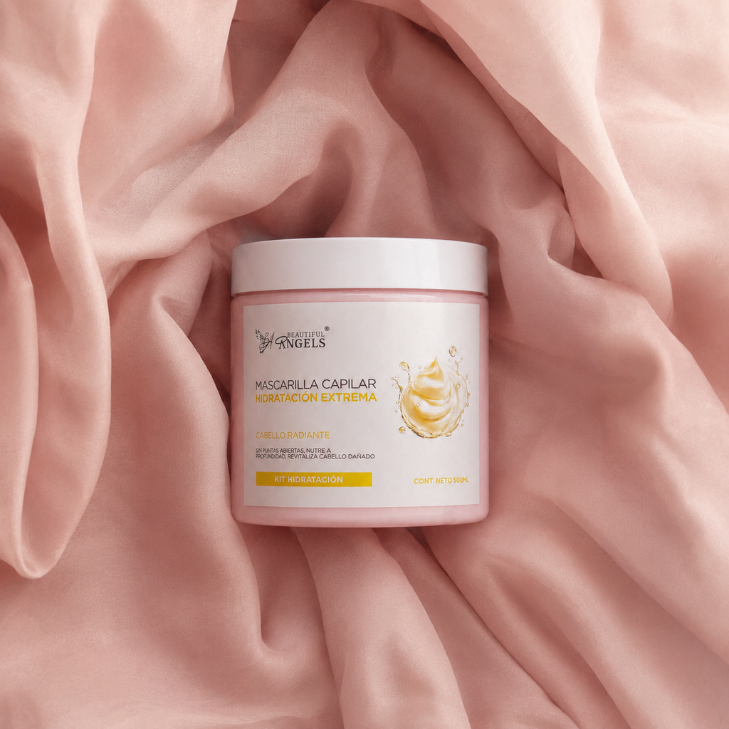 Mascarilla Capilar Hidratación Extrema Restaura Beautiful Angels: Fortalece y Nutre Cada Mechón, Combate la Sequedad y la Falta de Brillo