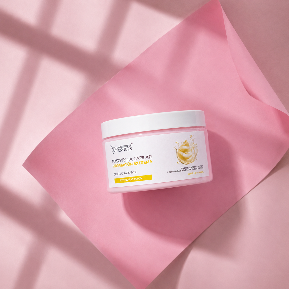 Mascarilla Capilar Hidratación Extrema Restaura Beautiful Angels: Fortalece y Nutre Cada Mechón, Combate la Sequedad y la Falta de Brillo