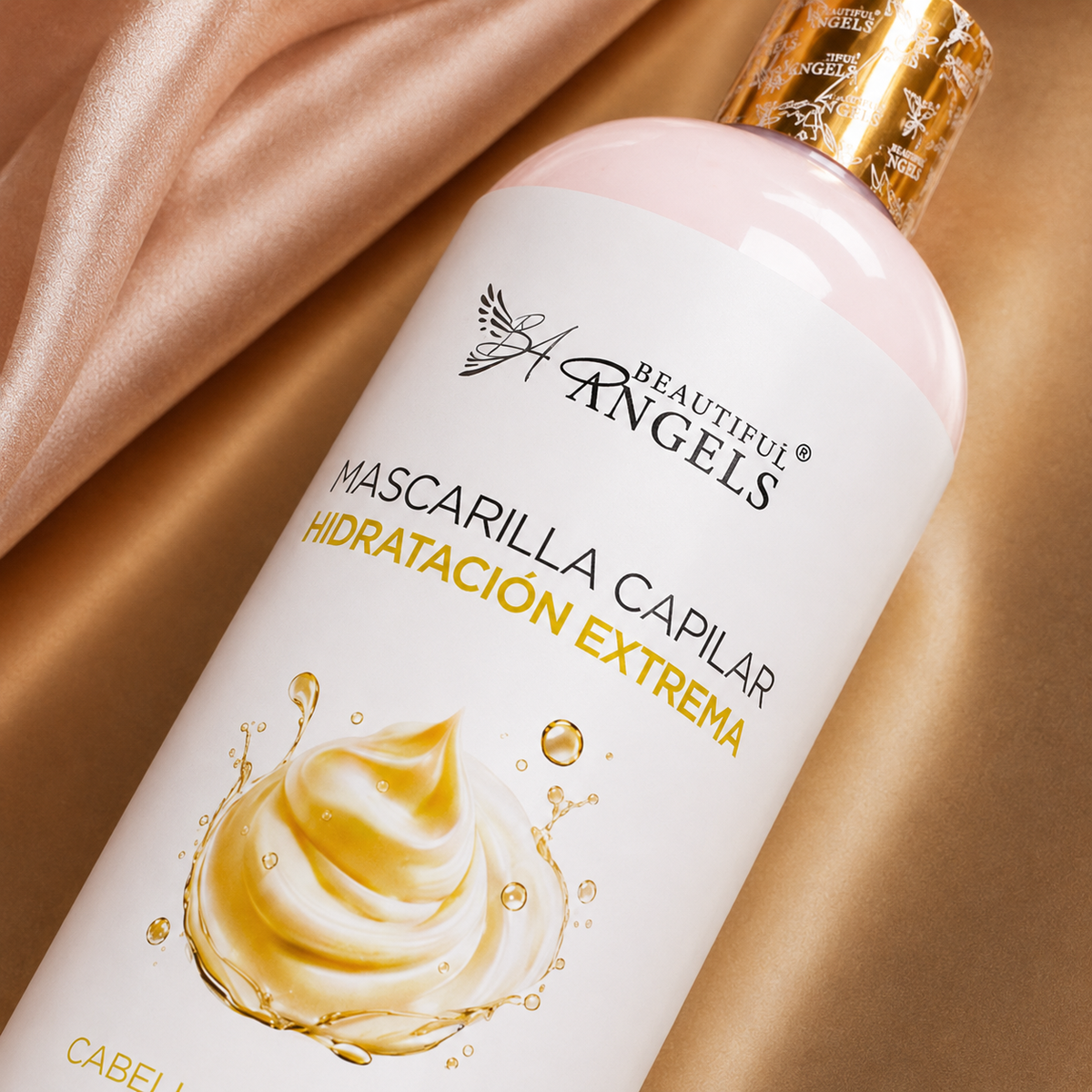 Mascarilla Capilar Hidratación Extrema Restaura Beautiful Angels: Fortalece y Nutre Cada Mechón, Combate la Sequedad y la Falta de Brillo