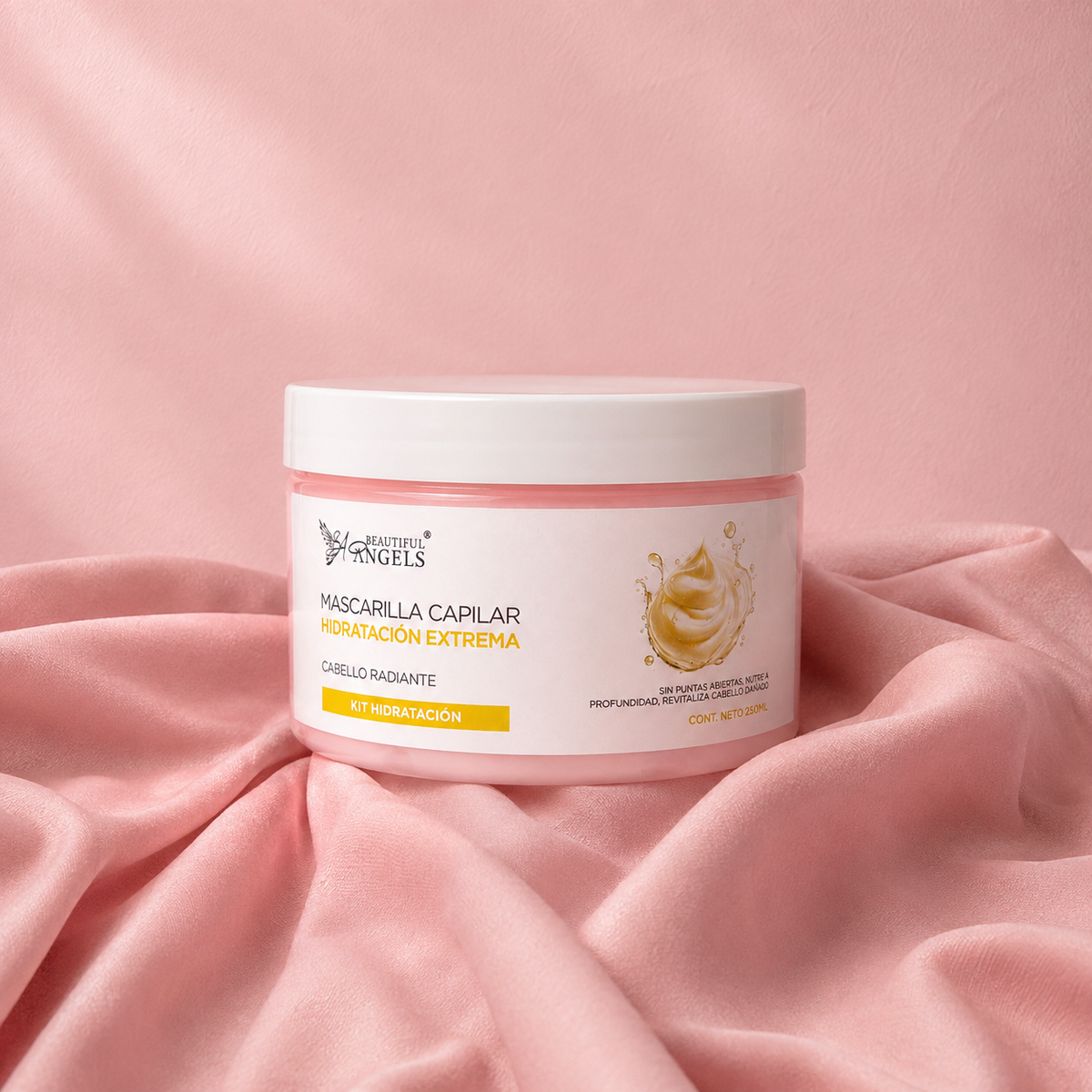 Mascarilla Capilar Hidratación Extrema Restaura Beautiful Angels: Fortalece y Nutre Cada Mechón, Combate la Sequedad y la Falta de Brillo