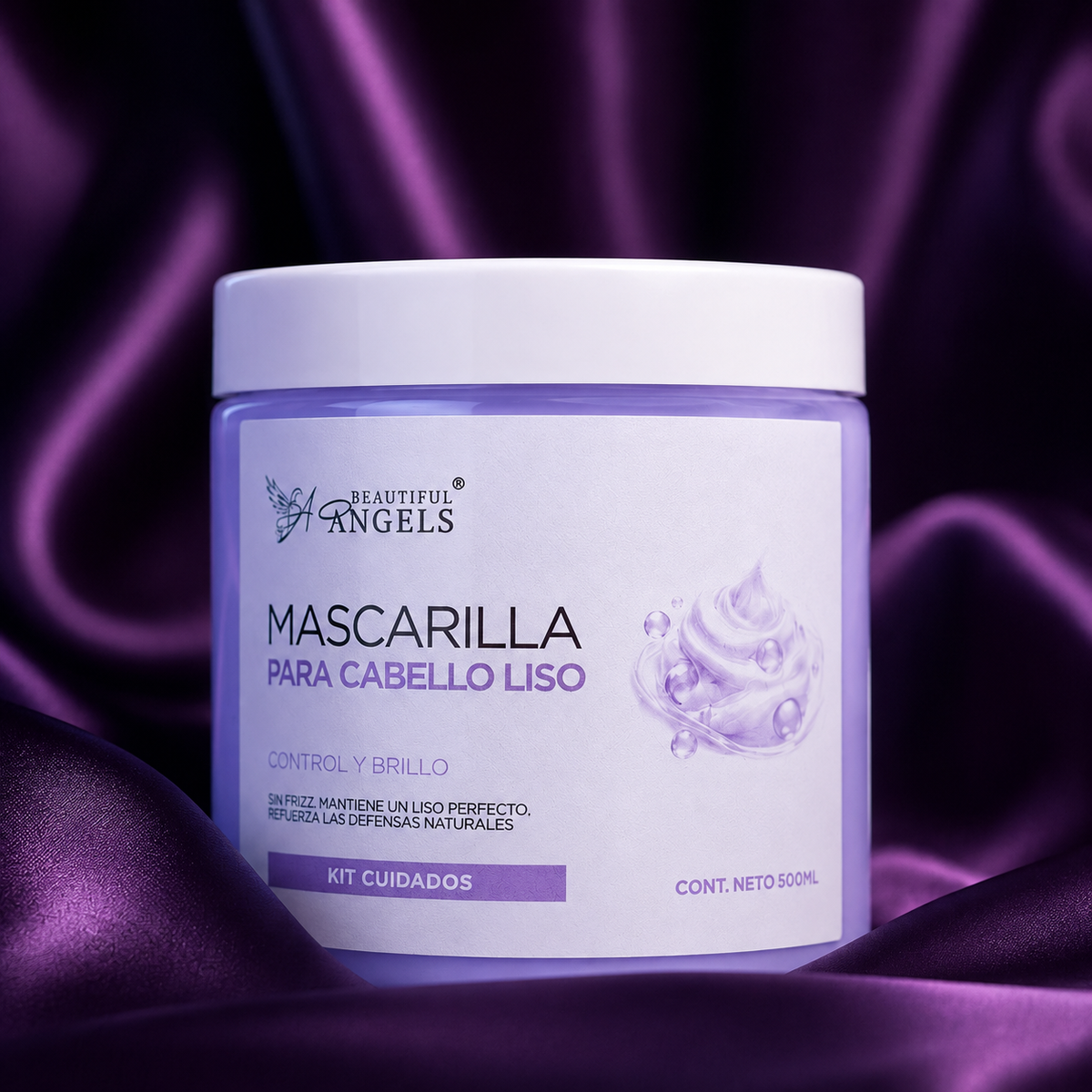 Mascarilla Para Cabello Liso Beautiful Angels: Prolonga el Brillo, Mantiene un Lacio Perfecto y Aporta un Acabado Luminoso y Saludable, Ideal para Cabello Liso o con Alisado Progresivo