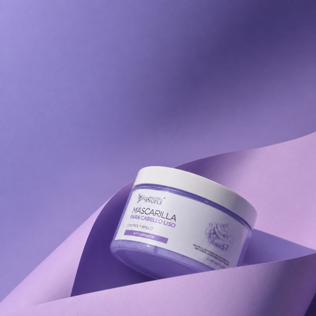 Mascarilla Para Cabello Liso Beautiful Angels: Prolonga el Brillo, Mantiene un Lacio Perfecto y Aporta un Acabado Luminoso y Saludable, Ideal para Cabello Liso o con Alisado Progresivo