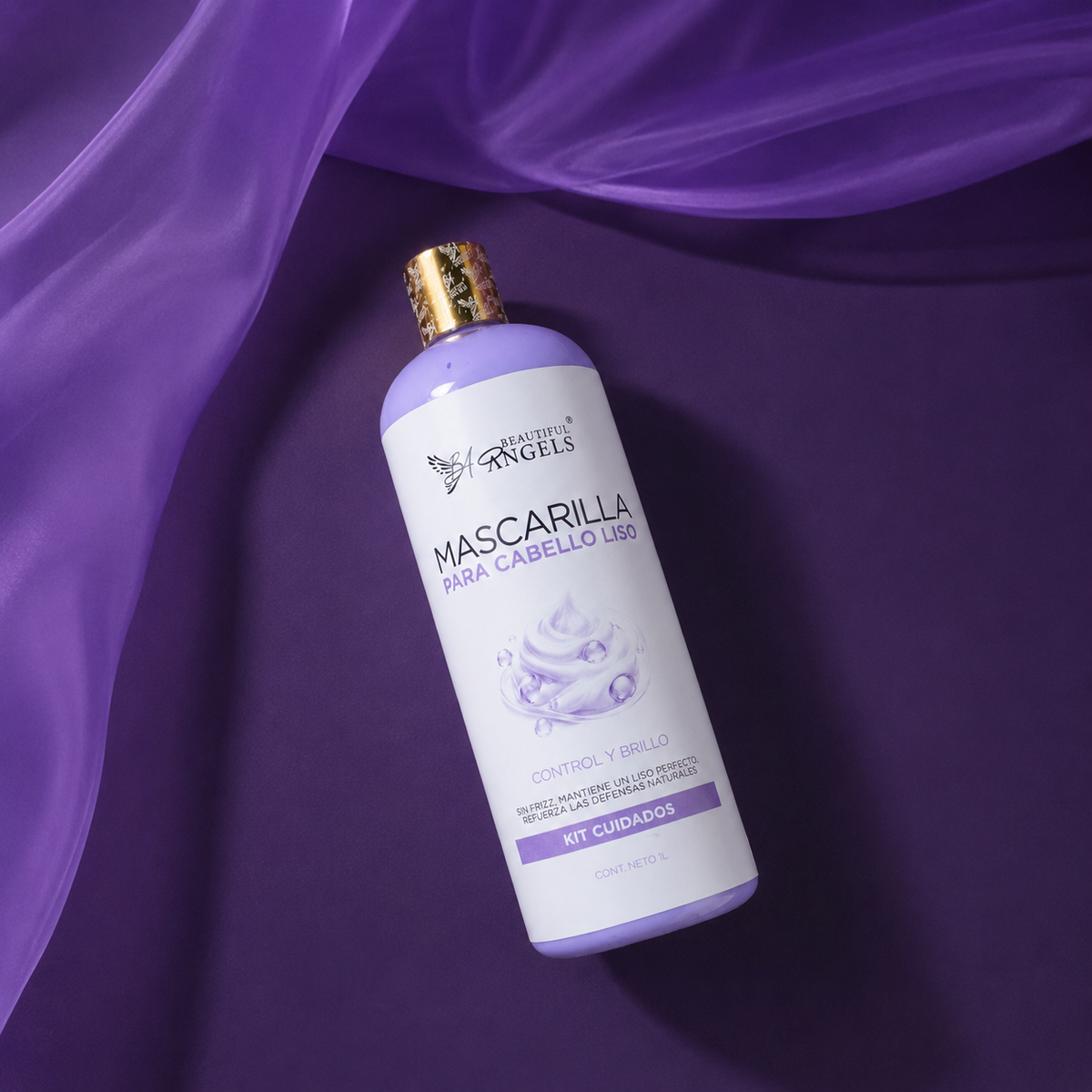 Mascarilla Para Cabello Liso Beautiful Angels: Prolonga el Brillo, Mantiene un Lacio Perfecto y Aporta un Acabado Luminoso y Saludable, Ideal para Cabello Liso o con Alisado Progresivo