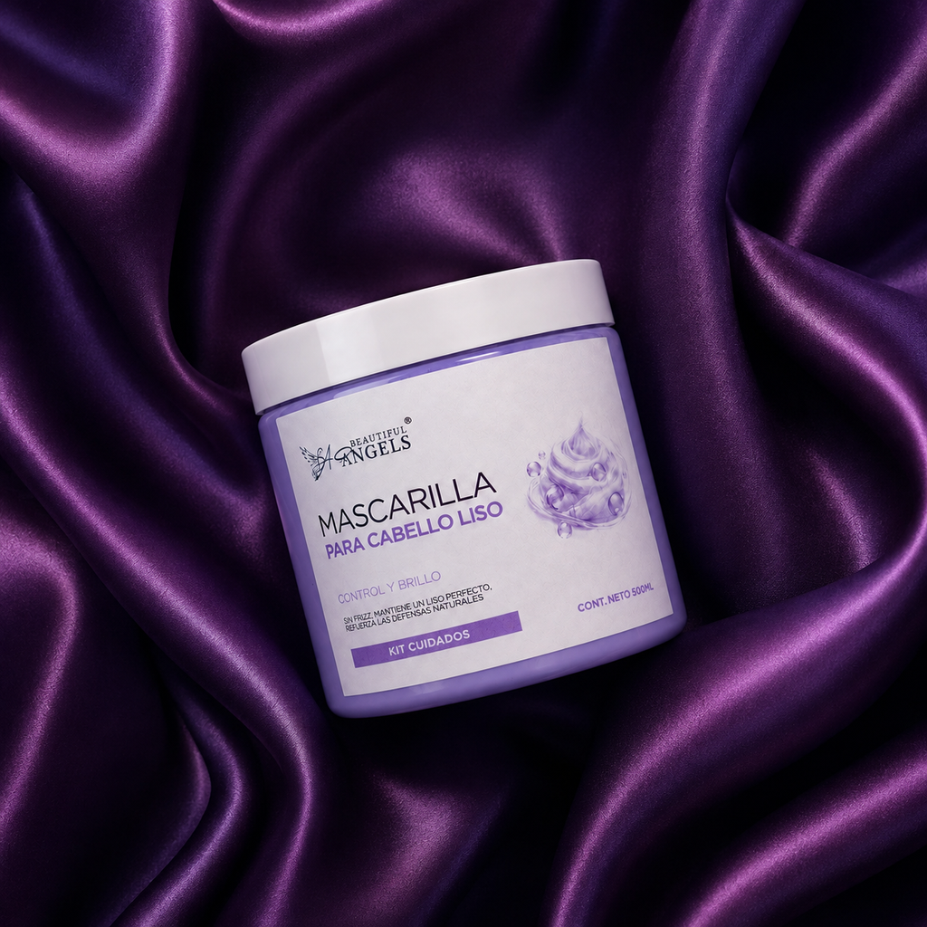 Mascarilla Para Cabello Liso Beautiful Angels: Prolonga el Brillo, Mantiene un Lacio Perfecto y Aporta un Acabado Luminoso y Saludable, Ideal para Cabello Liso o con Alisado Progresivo