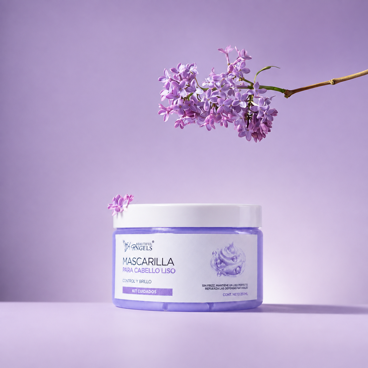 Mascarilla Para Cabello Liso Beautiful Angels: Prolonga el Brillo, Mantiene un Lacio Perfecto y Aporta un Acabado Luminoso y Saludable, Ideal para Cabello Liso o con Alisado Progresivo