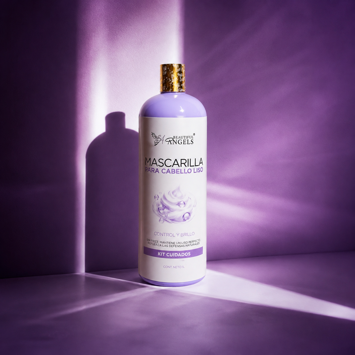 Mascarilla Para Cabello Liso Beautiful Angels: Prolonga el Brillo, Mantiene un Lacio Perfecto y Aporta un Acabado Luminoso y Saludable, Ideal para Cabello Liso o con Alisado Progresivo