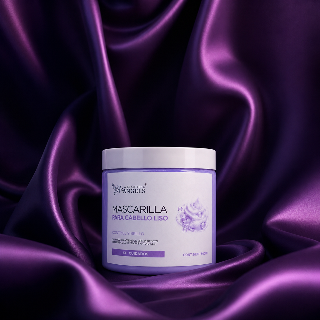 Mascarilla Para Cabello Liso Beautiful Angels: Prolonga el Brillo, Mantiene un Lacio Perfecto y Aporta un Acabado Luminoso y Saludable, Ideal para Cabello Liso o con Alisado Progresivo