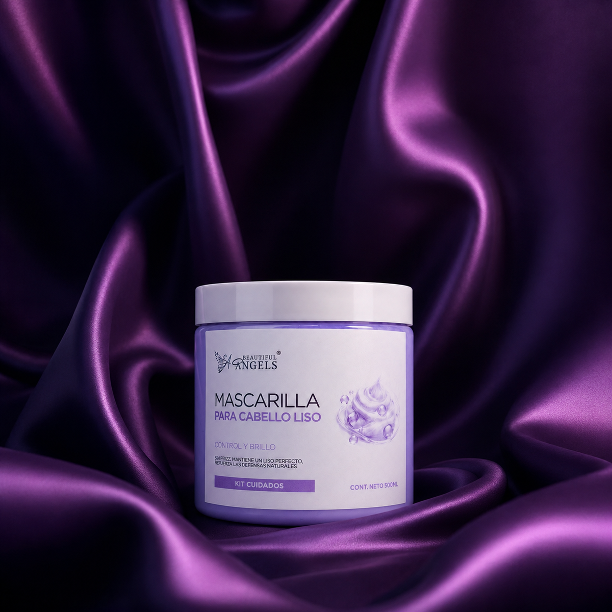 Mascarilla Para Cabello Liso Beautiful Angels: Prolonga el Brillo, Mantiene un Lacio Perfecto y Aporta un Acabado Luminoso y Saludable, Ideal para Cabello Liso o con Alisado Progresivo