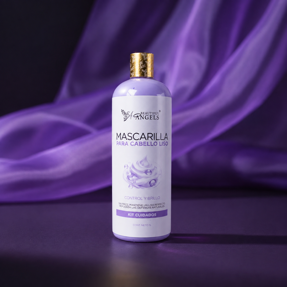 Mascarilla Para Cabello Liso Beautiful Angels: Prolonga el Brillo, Mantiene un Lacio Perfecto y Aporta un Acabado Luminoso y Saludable, Ideal para Cabello Liso o con Alisado Progresivo