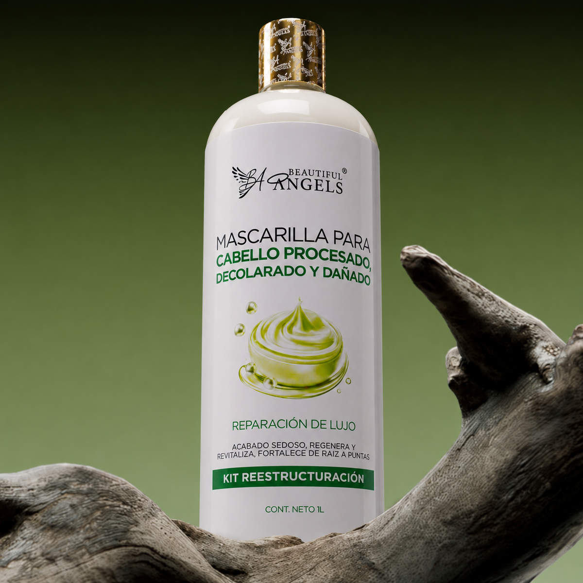 Mascarilla para Cabello Procesado, Decolorado y Dañado Beautiful Angels: Hidratación , Suaviza, y Logra un Acabado Sedoso