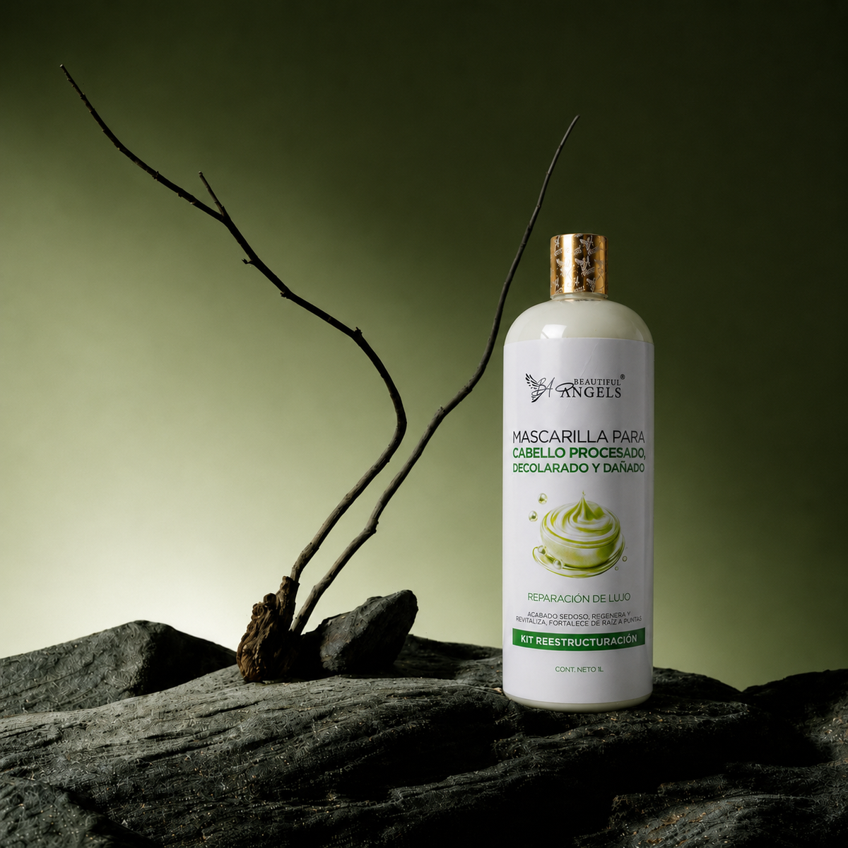 Mascarilla para Cabello Procesado, Decolorado y Dañado Beautiful Angels: Hidratación , Suaviza, y Logra un Acabado Sedoso