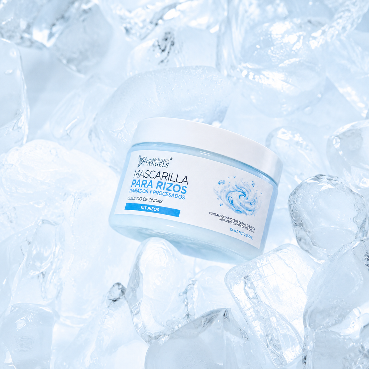 Mascarilla Para Cabello Rizado Beautiful Angels: Hidrata Profundamente, Reconstruye y Revitaliza, Devuelve la Forma y Elasticidad a tus Rizos con un Brillo Duradero