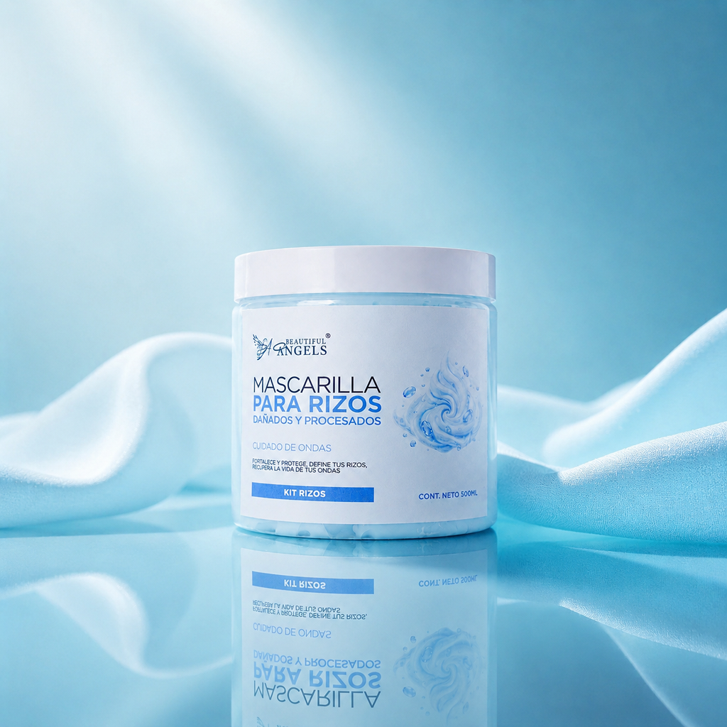 Mascarilla Para Cabello Rizado Beautiful Angels: Hidrata Profundamente, Reconstruye y Revitaliza, Devuelve la Forma y Elasticidad a tus Rizos con un Brillo Duradero
