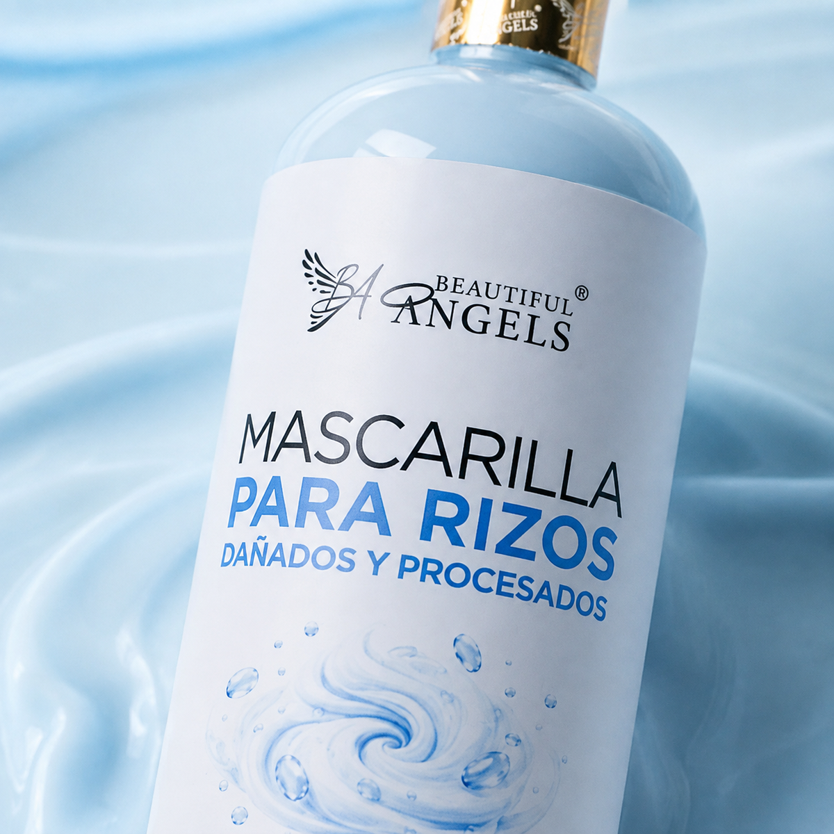 Mascarilla Para Cabello Rizado Beautiful Angels: Hidrata Profundamente, Reconstruye y Revitaliza, Devuelve la Forma y Elasticidad a tus Rizos con un Brillo Duradero