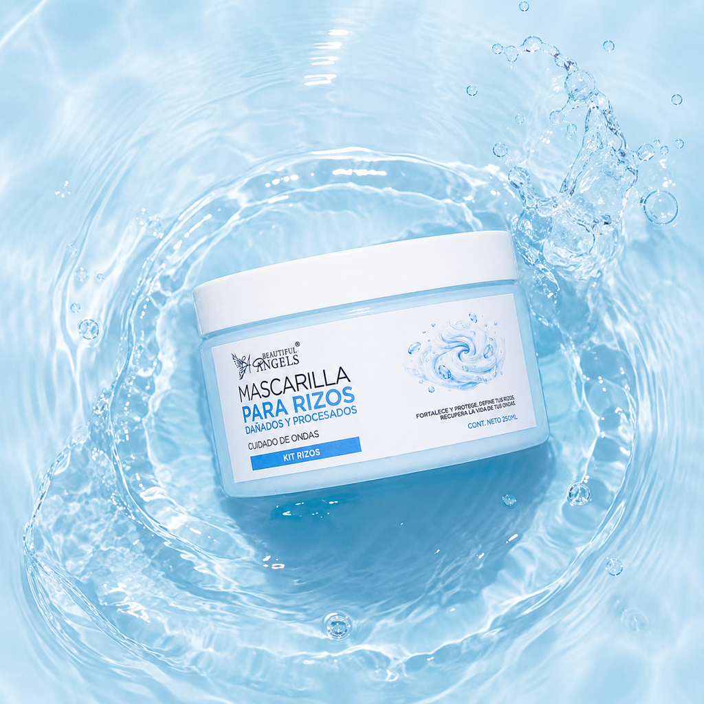 Mascarilla Para Cabello Rizado Beautiful Angels: Hidrata Profundamente, Reconstruye y Revitaliza, Devuelve la Forma y Elasticidad a tus Rizos con un Brillo Duradero