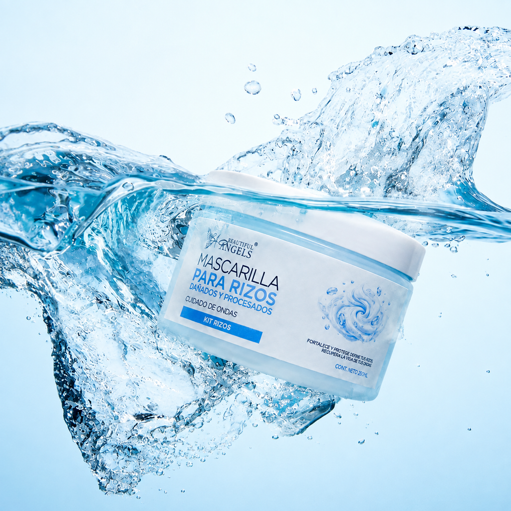 Mascarilla Para Cabello Rizado Beautiful Angels: Hidrata Profundamente, Reconstruye y Revitaliza, Devuelve la Forma y Elasticidad a tus Rizos con un Brillo Duradero