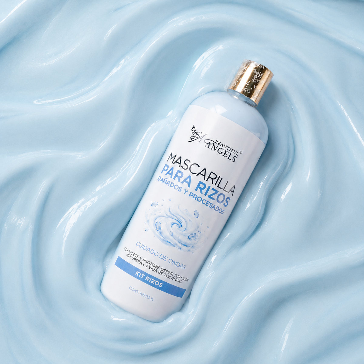Mascarilla Para Cabello Rizado Beautiful Angels: Hidrata Profundamente, Reconstruye y Revitaliza, Devuelve la Forma y Elasticidad a tus Rizos con un Brillo Duradero