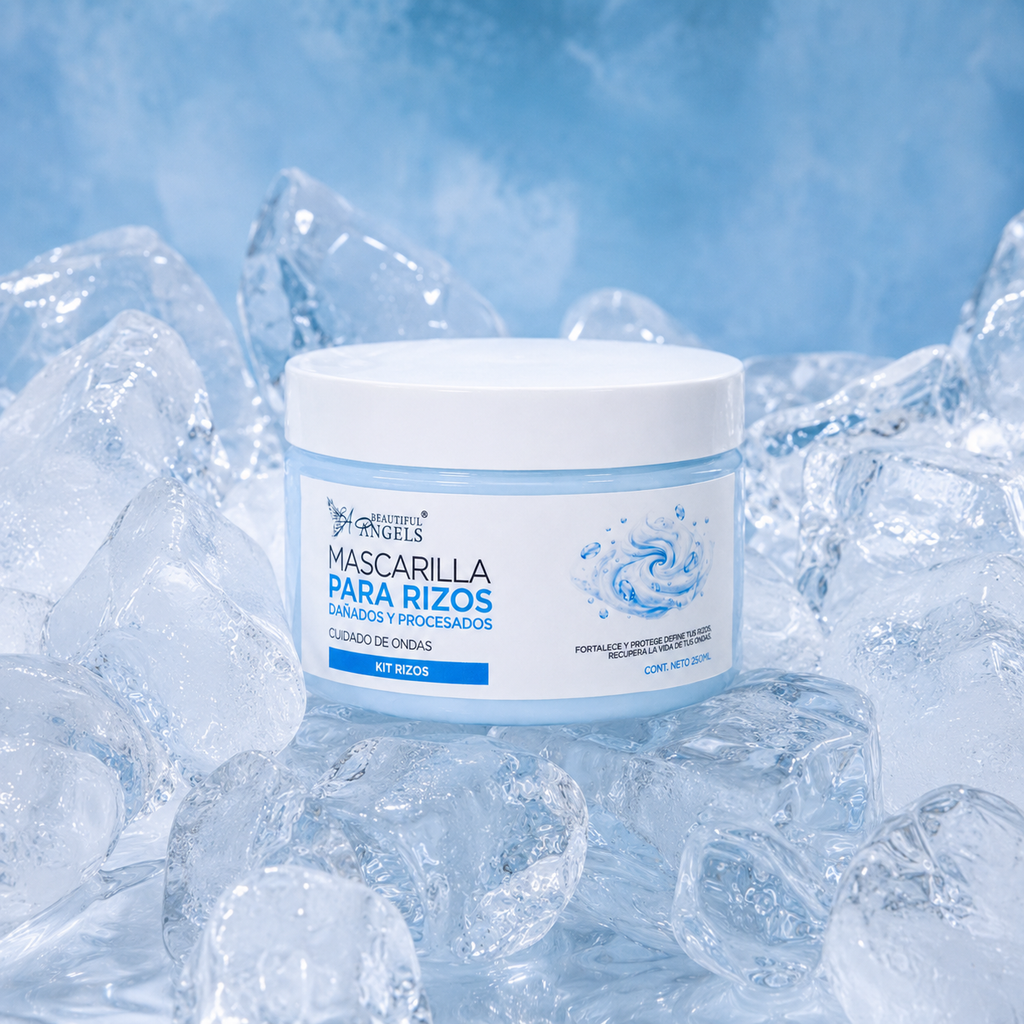 Mascarilla Para Cabello Rizado Beautiful Angels: Hidrata Profundamente, Reconstruye y Revitaliza, Devuelve la Forma y Elasticidad a tus Rizos con un Brillo Duradero