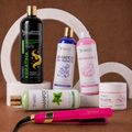 Kit Nanokeratina Gold 1L + Shampoo Limpieza Profunda 500ML+ Shampoo Liso Perfecto 500ML+ Neutralizador 500ML+ Sellador de Keratina 250ML + Plancha Profesional Beautiful Angels