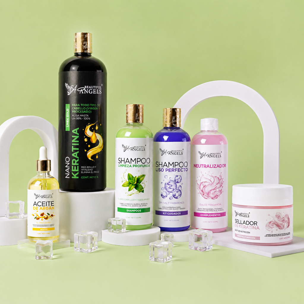Kit Básico de Nanokeratina Gold para Cabello Virgen o Procesado – Beautiful Angels