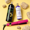 Kit Nanokeratina Gold 1L + Shampoo Liso Perfecto 500ml + Plancha Beautiful Angels