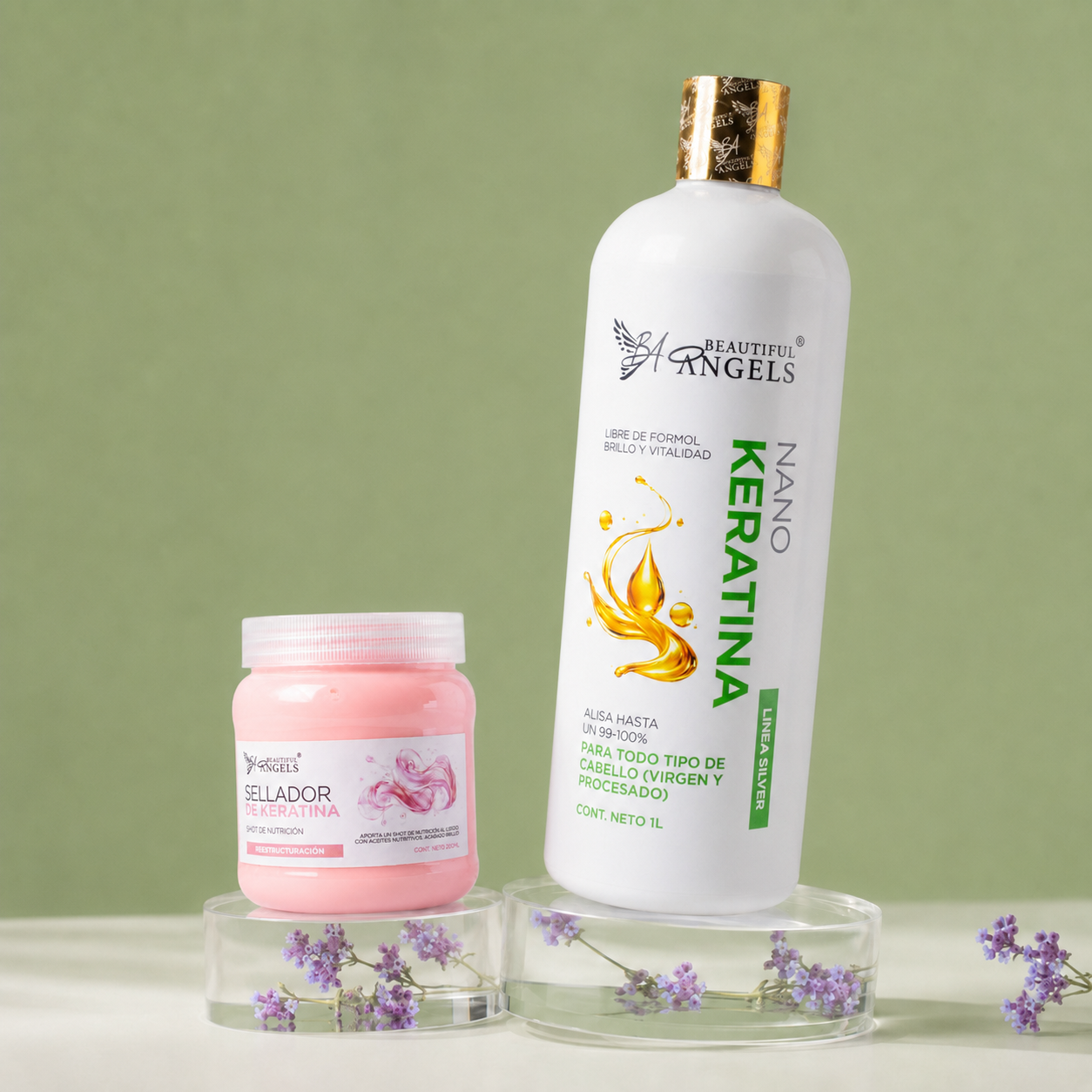 Kit Nanokeratina Silver 1L + Sellador de Keratina 250ML