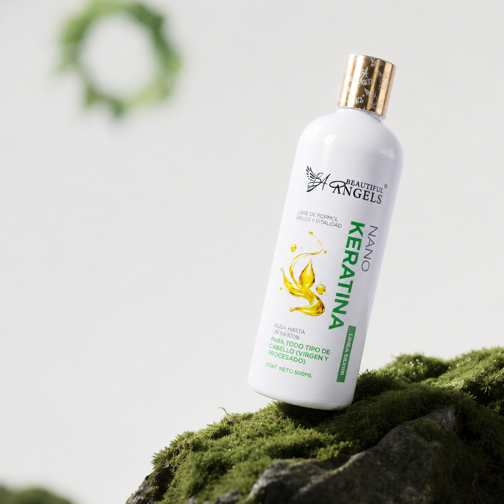 Kit Básico Nanokeratina Beautiful Angels 500ml — Ideal para Cabello Virgen y Procesado, Brillo que Refleja Vitalidad y Salud
