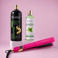 Kit Nanokeratina Gold 1L + Shampoo Limpieza Profunda 500ml + Plancha Beautiful Angels