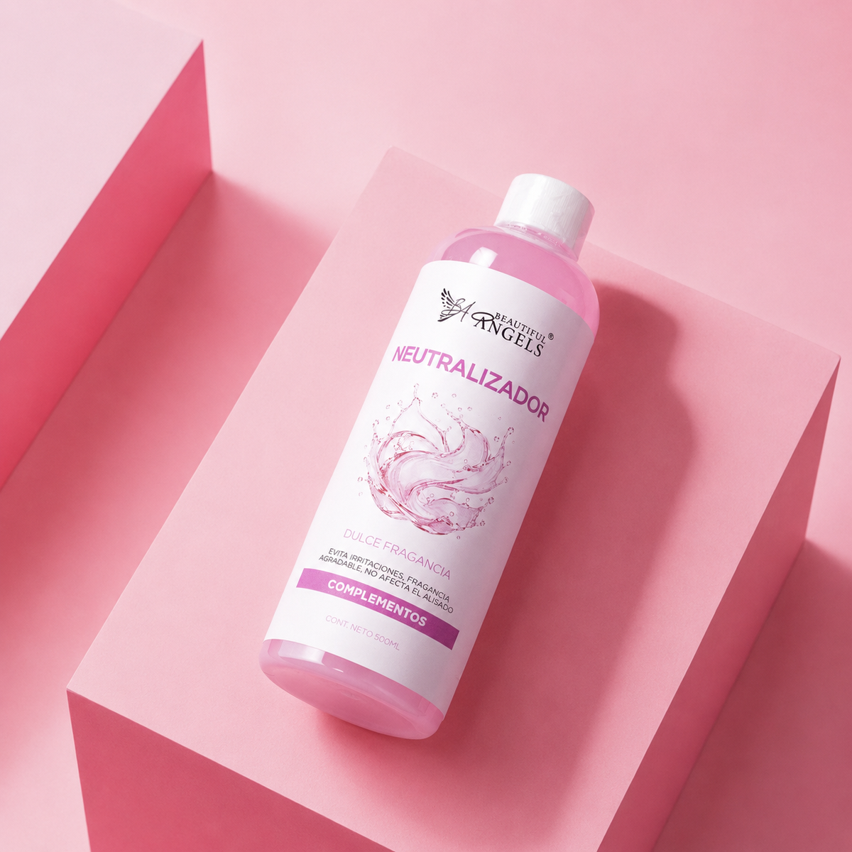 Kit Básico de Keratina Brasileña Gold 500ml Beautiful Angels-para Cabello Quebradizo, Rizado y suave, con acabado duradero