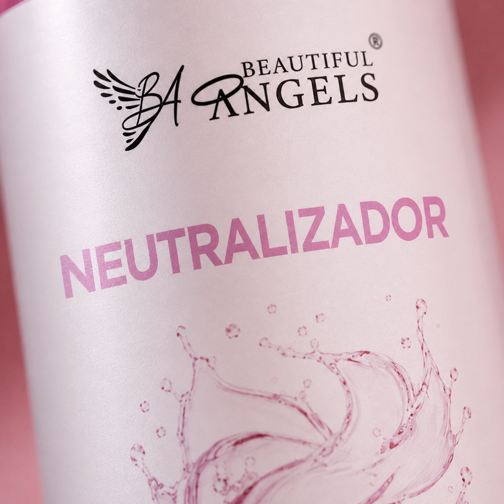 Neutralizador para Alisados Gold Beautiful Angels: Evita Irritaciones, No Afecta el Alisado y Logra una Neutralización Efectiva del 70% al 80% para un Acabado Equilibrado y Duradero