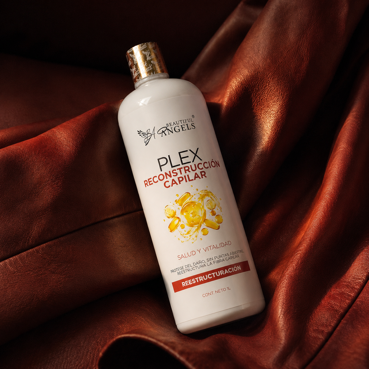 Plex Reconstructor Beautiful Angels: Restauración profunda que fortalece desde el interior, cierra puntas abiertas y devuelve elasticidad para cabello con daños mecánicos, térmicos y químicos.